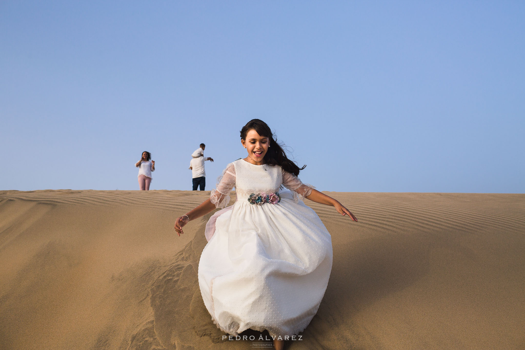 Sesión de comunión en las dunas de Maspalomas